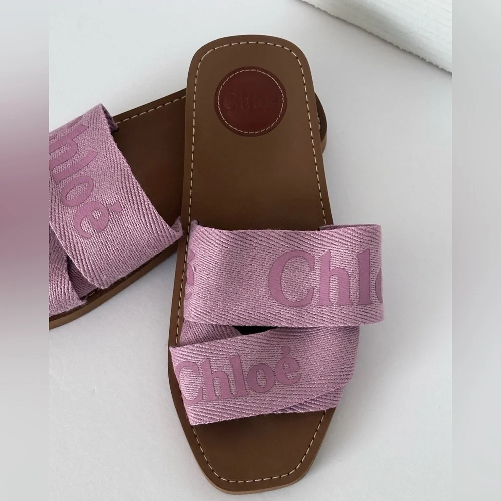 Chloé Woody Slide Sandals - Lilac